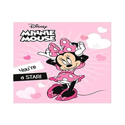 Afbeelding van Disney Minnie Mouse Fleeceplaid Star 100 x 140 cm Roze