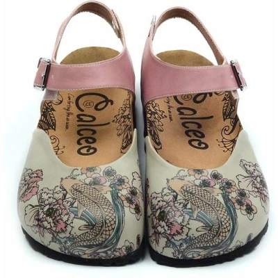 Afbeelding van GOBY Koi Fish Clogs Slippers Hoge kwaliteit Handmade Maat 35