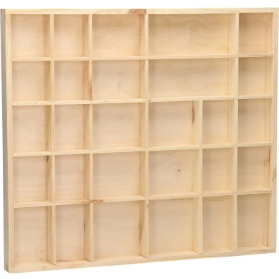 Afbeelding van Houten letterbak rechthoek groot 45cm x 40cm 4cm
