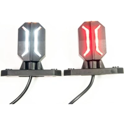 Afbeelding van Web Truck 2 x led rubberen zijmarkeringslicht, modern, 12 V, 24 met E goedkeuring, parkeerlicht, auto, vrachtwagen, caravan, lamp, licht, wit, rood, oranje
