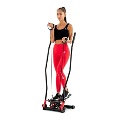 Afbeelding van Hop Sport Swing Stepper Fitnessapparaat HS 045S Slim, Up Down Side voor thuis, Volledige Lichaamstraining, fitness incl. Trainingscomputer, Rood