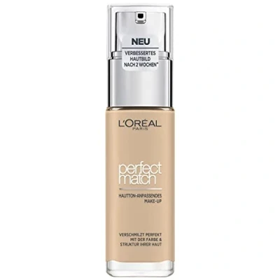 Afbeelding van L&#039;Oréal Paris Perfect Match Makeup Foundation, Dames, Maat: 30 ml, 1.5n linen