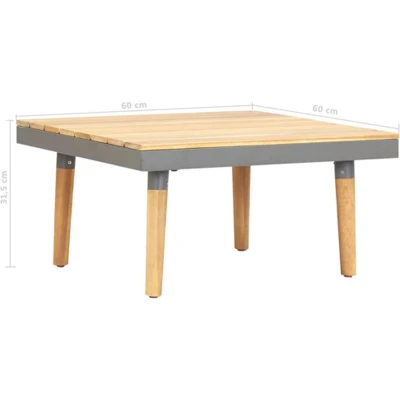 Afbeelding van Tuintafel 60x60x31,5 cm massief acaciahout