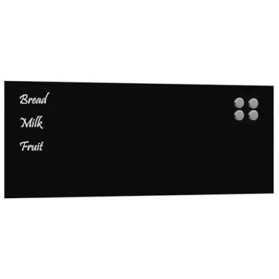 Image de vidaXL Tableau Noir magnétique mural 80x30 cm Verre trempé4008605