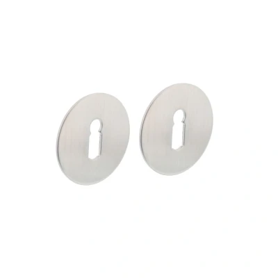 Afbeelding van Intersteel Rozet met sleutelgat 55x2 mm zelfklevend rvs geborsteld