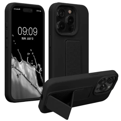 Afbeelding van kwmobile back cover voor smartphone geschikt iPhone 15 Pro 1x beschermhoesje van kunststof In zwart