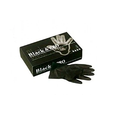 Afbeelding van Sinelco Latex Handschoenen Maat S zwart 20st