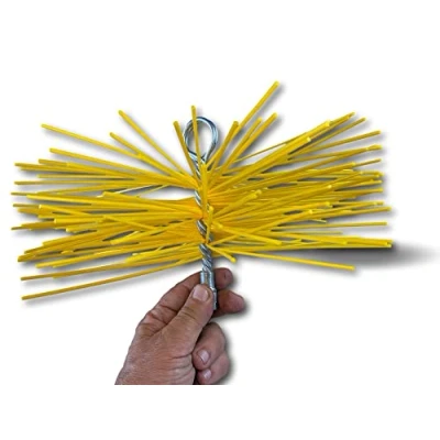 Afbeelding van Ronde synthetische egel Ø 300 mm Stalen mondstuk met schroefdraad M12 x 1,75 Roeibuis mantel Schoorsteen ketel kachels afvoergoten Aanpasbaar aan alle soorten hengels Kibros 4ESS30