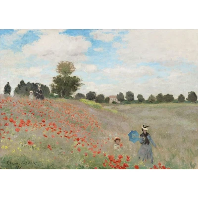 Afbeelding van Claude Monet Poppy Field, 1873 Puzzel 1000 Stukjes