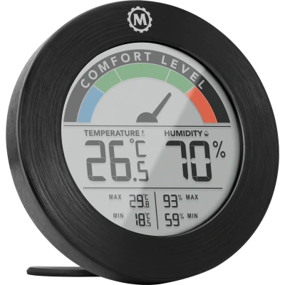Afbeelding van Oregon Scientific Hygrometer Thermometer Comfort Zwart (ba030018 bk)