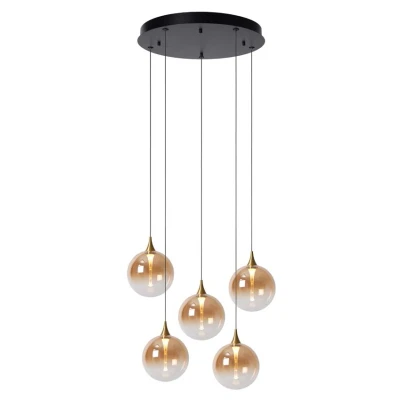Afbeelding van Lucide GISELA Hanglamp Ø 48 cm LED Dimb. 5x3,8W 2700K Amber