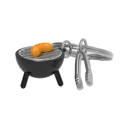 Afbeelding van Metalmorphose sleutelhanger BBQ met tang Multi color / Metaal