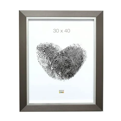 Afbeelding van Deknudt Frames fotolijst S41ND1 zilver met zilverbies 30x40 cm