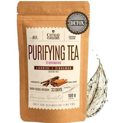 Afbeelding van THE DETOX Tisane Cannelle de Ceylan &amp; Réglisse avec Gingembre, Hibiscus, Orange Cardamome Infusion Digestive Après Repas Sans Caféine Thé en Vrac Premium 100g