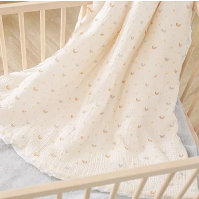 Afbeelding van Baby en kinderdeken van chiffon minky zacht, Oeko Tex, 100 x 135 cm, vulling polyester, comfort kwaliteit, babyluier, deken, dutje, kleuterschool, cadeau voor geboorte, meisjes of jongens