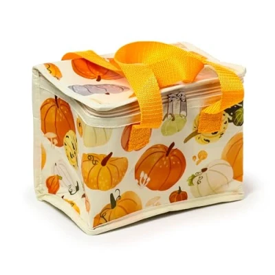 Afbeelding van Lunchtas/Koeltasje Autumn Harvest Pompoenen RPET Duurzaam 17x20x13cm