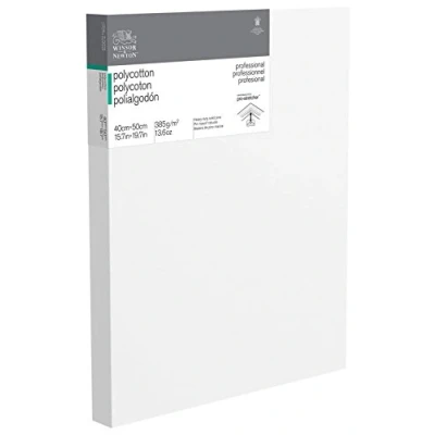 Afbeelding van Winsor &amp; Newton 6206055 Deep Edge professioneel frame van katoenmix, 385 g/m², drievoudig gegrond, middelgrote korrel, ideaal voor olieverf en acrylverf, 40 x 50 cm