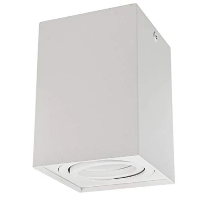 Afbeelding van Maclean Energy MCE426 W GU10 halogeen opbouwspot, wit, 80x80x115mm, vierkant, aluminium