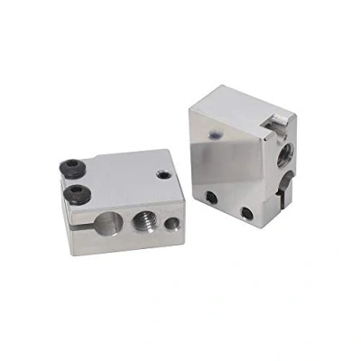 Afbeelding van 2 stuks aluminium verwarmingsblok, compatibel met Volcano Hotend PT100 DDB extruder, 3D printer (aluminium)