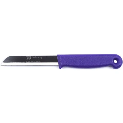 Afbeelding van Solingen Schilmesje RVS Glad 18,5 cm met &quot;Blade Cover&quot; Paars