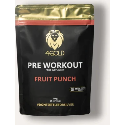 Afbeelding van 4gold Pre Workout Fruit Punch 300g
