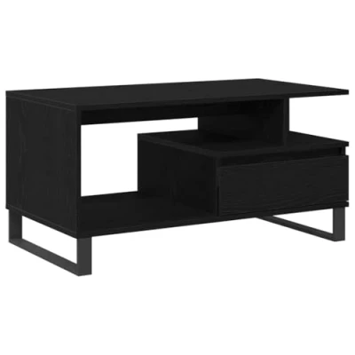 Afbeelding van vidaXL Salontafel Zwart Eiken Engineered Hout Middelgroot Duurzaam