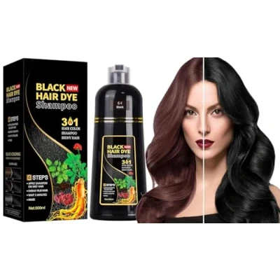 Afbeelding van Hair Dye Instant haarkleuring shampoo voor grijs haar, 500 ml, grijs, zwart ml