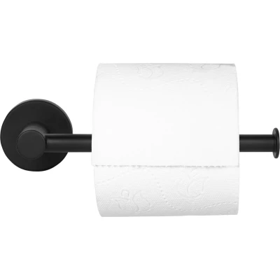 Afbeelding van QUVIO Toiletrolhouder metaal zwart