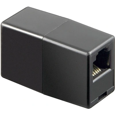Afbeelding van RJ12 telefoon koppelstuk / zwart
