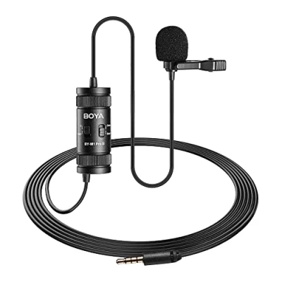 Afbeelding van Boya by M1 Pro II Lavalier microfoon, 6 m, omnidirectionele condensator, voor smartphone, DSLR camera interview, videoconferentie, podcast, dicteren