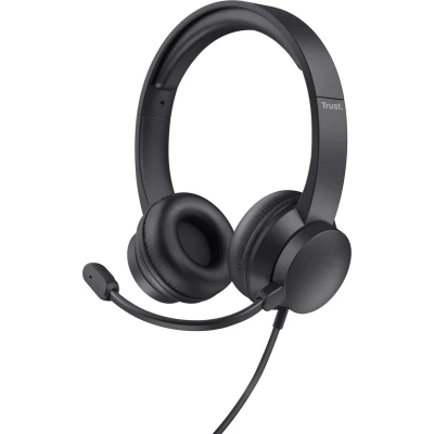 Afbeelding van Trust HS 201 Over Ear headset Computer Kabel Stereo Zwart