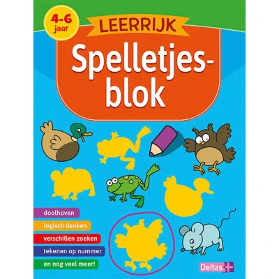 Afbeelding van Uitgeverij deltas leerrijk spelletjesblok 4 6 jaar