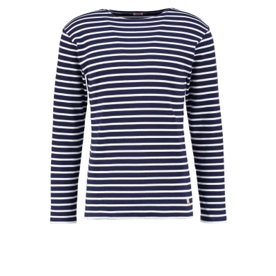 Afbeelding van Armor Lux Houat Navy Trui Strepen maat XL Heren met Regular fit Pasvorm Katoen Suitable Herenkleding