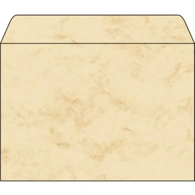 Image de sigel enveloppe, C5, 90 g/m2, gommé, marbre beige, pqt 25