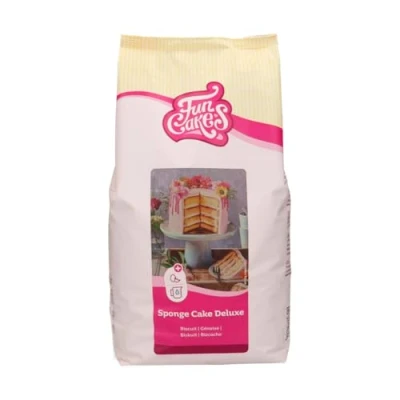 Image de FunCakes Mix Pour Génoise Deluxe: Facile À Utiliser, Merveilleusement Légère, Parfaite La Décoration De Gâteau, Qualité Pâtissière, Base Halal. 4 Kg. 4.00 Kg