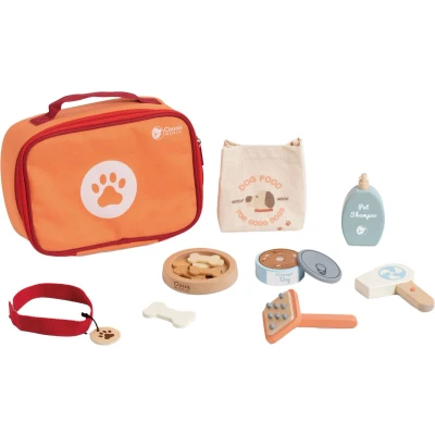 Afbeelding van Classic World Houten Dieren Verzorgen Speelset in Tas, 16dlg.
