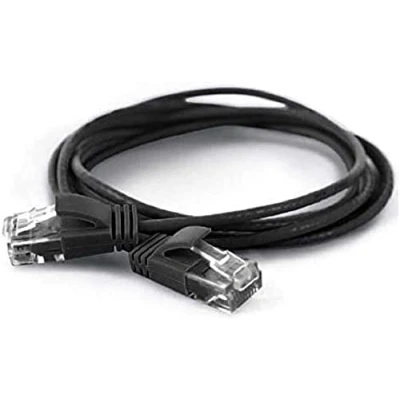 Afbeelding van wantecWire Extra dunne patchkabel CAT.6 UTP, lengte 0,5 m, zwart