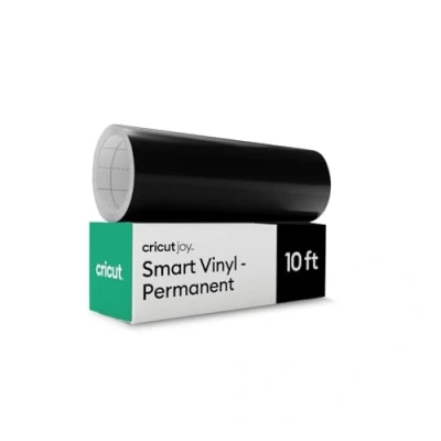 Image de Cricut Vinyle intelligent Permanent, noir, 5,5 po x 10 pi en vrac (1)