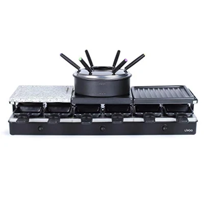 Image de Livoo Appareil à raclette et fondue 12 personnes DOC234 Noir