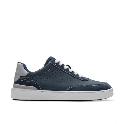 Afbeelding van Clarks Courtliterun Nubuk 26176724 Sneakers laag, Heren, Maat: 40, Blue Leer