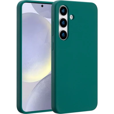 Afbeelding van Accezz Hoesje Geschikt voor Samsung Galaxy S25 Plus Siliconen Liquid Silicone Backcover MagSafe groen