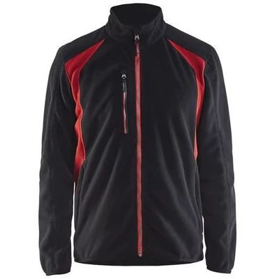 Image de Veste micropolaire noir/rouge