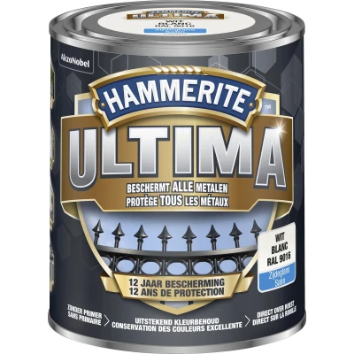 Afbeelding van Hammerite Ultima Satin Wit 0.75L