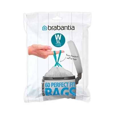 Afbeelding van Brabantia PerfectFit Vuilniszak code W, 5 Liter, 60 stuks/dispenser pack