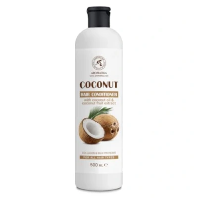 Image de Coconut Oil Hair Conditioner 480 ml 100% Pure &amp; Natural for All Types Sulfate and Paraben Free