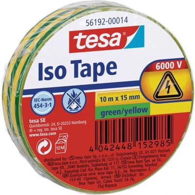 Afbeelding van Isolatieband 15 mm Groen/Geel 10 m
