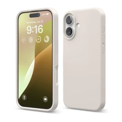 Afbeelding van elago Compatibel met iPhone 16 hoesjes, hoogwaardige vloeibare siliconen hoes, volledige beschermhoes, schokbestendig, slanke telefoonhoes
