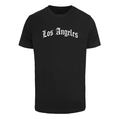 Afbeelding van Mister Tee LOS Angeles Wording Tshirt print, Heren, Maat: Large, Black