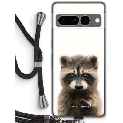 Afbeelding van Case Company® hoesje met Koord geschikt voor Google Pixel 7 Pro Rocco Telefoonhoesje Zwart Bescherming aan alle Kanten en Over de Schermrand