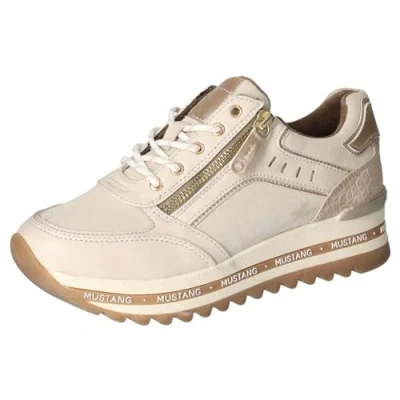 Afbeelding van Mustang Sneakers Laag gebroken wit Maat 38